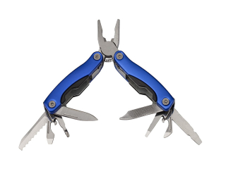 Mini multitool - vreckový nožík, 9 funkcií - MODRÝ